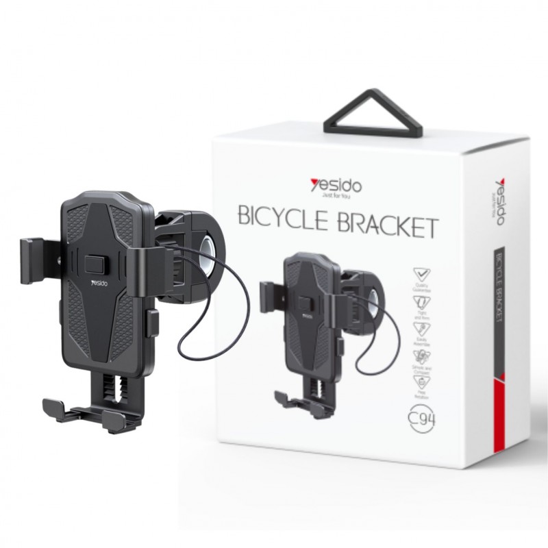 Yesido C94 Easily Using Adjustable Mount Cellphone Holder For Bicycle Silicon