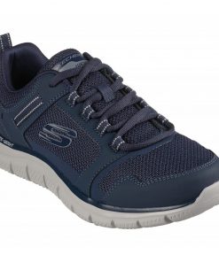 Skechers Men's Track - Knockhill Shoes - حذاء سكيتشرز تراك - نوك هيل للرجال لون كحلي ونعل ابيض