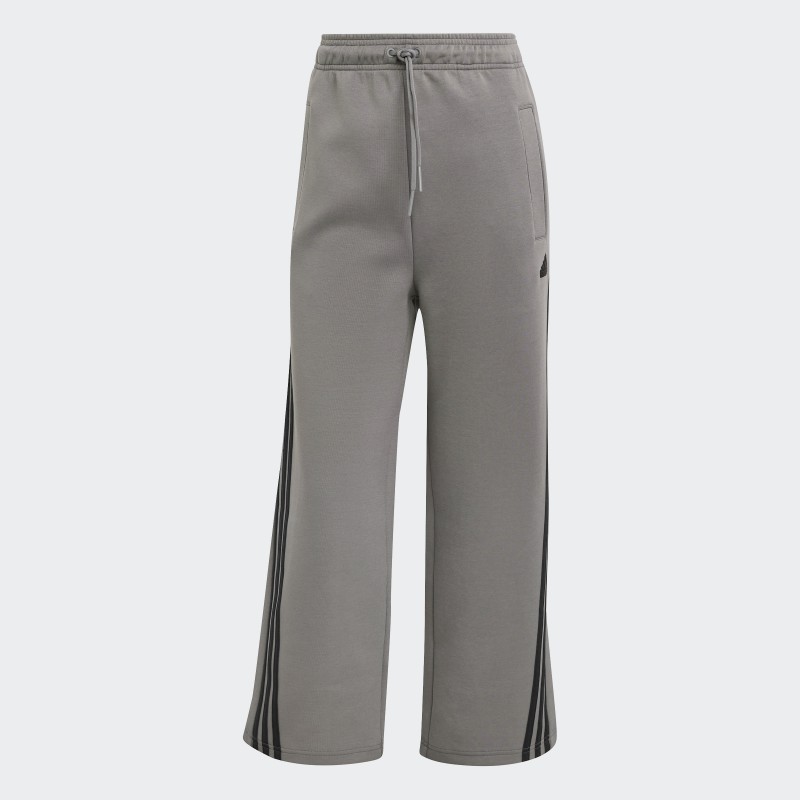 adidas Womens' Future Icons 3-Stripes Open Hem Pants - Grey
