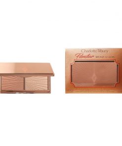 Charlotte Tilbury Filmstar Mini Bronze & Glow Contour Palette 7g - Light to Medium -باليت هايلايتر و كونتور من شارلوت تيلبري 2*3.5 غرام