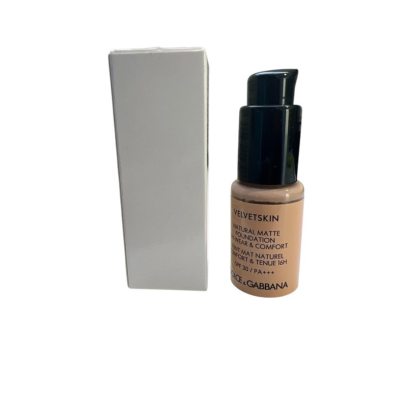 Dolce E Gabbana New Velvet Skin Foundation 15 ML TESTER 240 Linen -كريم أساس تستر من دولتشي اند غابانا 15 مل درجة 240