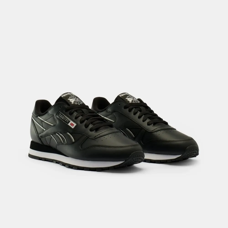 Reebok Mens' Classic Leather Shoes - حذاء ريبوك كلاسيك ليذر للرجال لون أسود