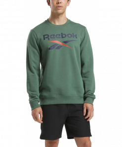 Reebok Mens' Identity Big Logo Sweatshirt-Green