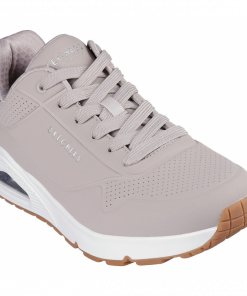 Skechers Men's Uno - Suited On Air Shoes - حذاء سكيتشرز أونو- سوتيود أون اير للرجال لون بيج ونعل أبيض