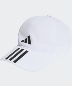 adidas 3-Stripes AEROREADY Running Training Baseball Cap - White- طاقية اديداس اروريدي ثلاث خطوط للجنسين لون ابيض