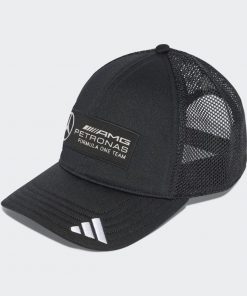 adidas MERCEDES - AMG PETRONAS FORMULA ONE TEAM SNAPBACK LOGO TRUCKER CAP - Black