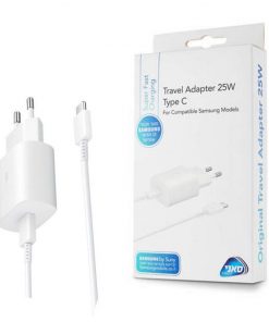 Samsung Power Adapter Wall Charger (25W) - شاحن سامسونج الأصلي بقوة 25 واط لون أبيض