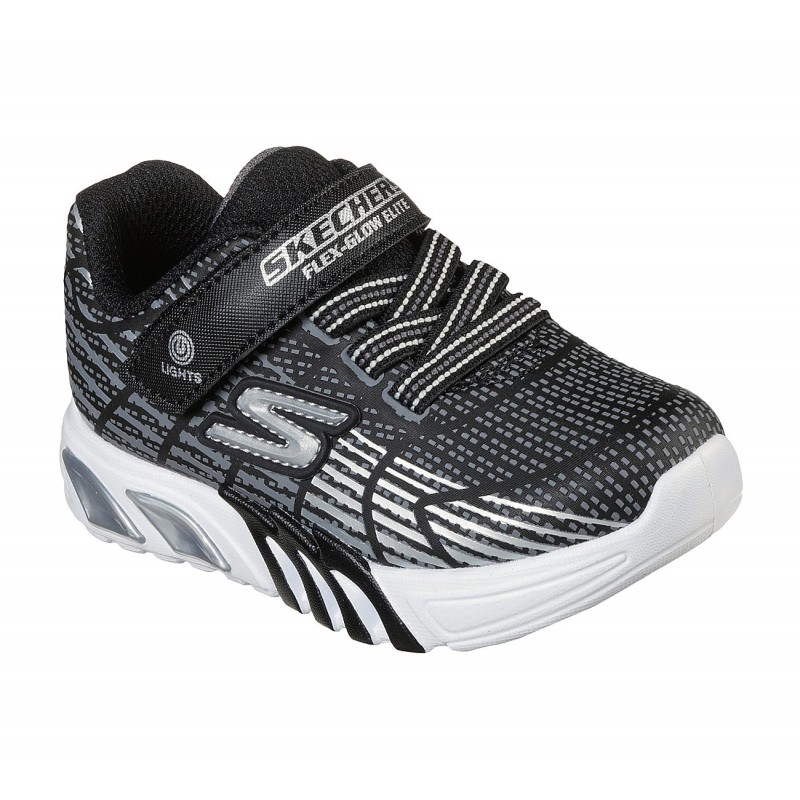 Skechers Kids' S Lights: Flex-Glow Elite Shoes - حذاء سكيتشرز فليكس جلو ايليت للأطفال لون أسود