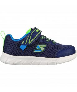 Skechers Kids' Comfy Flex - Mini Trainers Shoes- حذاء سكيتشرز كومفي فليكس ميني للأطفال لون كحلي ونعل ابيض