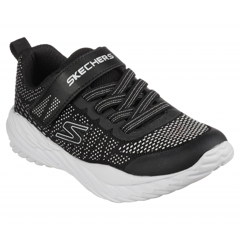 Skechers Kids' Nitro Sprint - Karvo Shoes- حذاء سكيتشرز نيترو سبيرينت للأطفال لون أسود ونعل أبيض