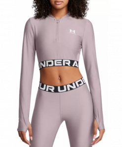 Under Armour Women's Heatgear Rib 1/4 Zip Long Sleeve Tee