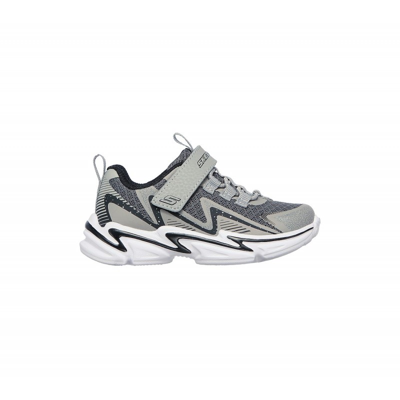 SKECHERS Wavetronic Velcro Low Shoes - حذاء سكيتشرز ويف ترونك للأطفال لون رمادي