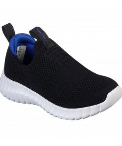 حذاء سكيتشرز ايليت فليكس للأطفال لون اسود ونعل أبيض- Skechers Kids' Elite Flex - Wasick Shoes