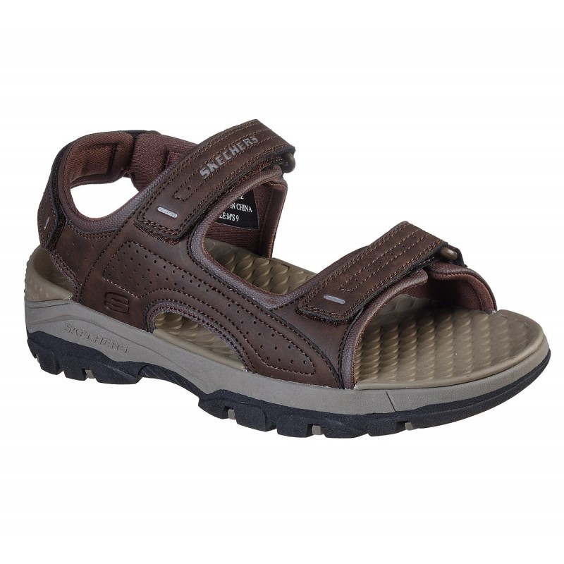 Skechers Mens' Relaxed Fit: Tresmen - Garo Sandal- صندل سكيتشرز ريلاكس فيت للرجال لون بني محروق ‏