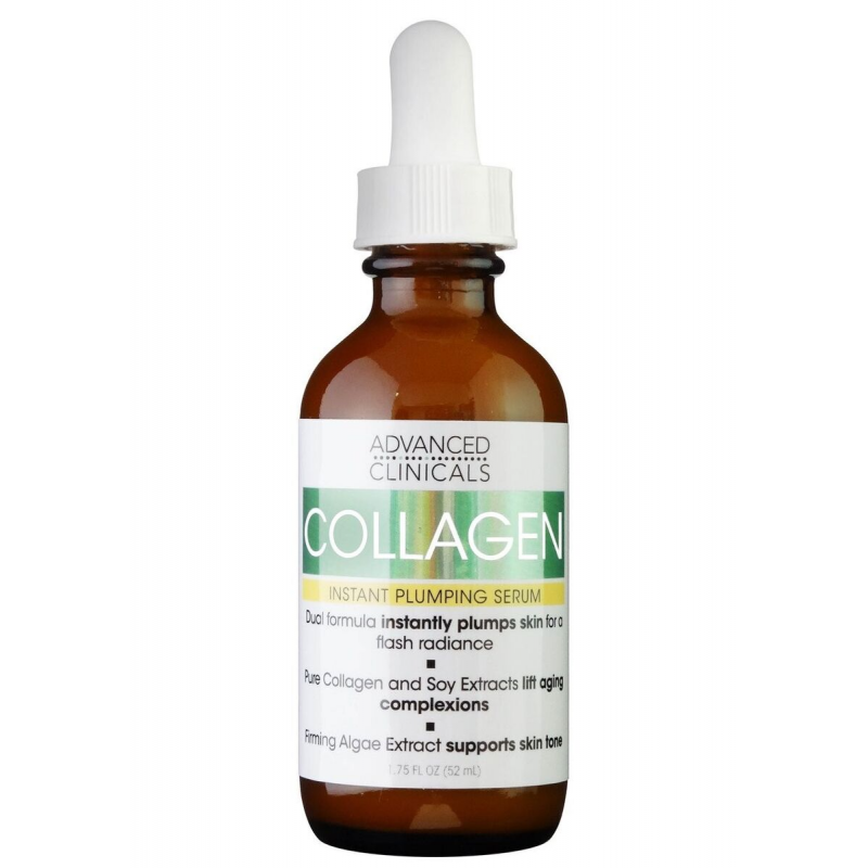 سيروم سريري كولاجين متقدم تركيبة مزدوجة لنفخ البشرة على الفور Collagen Instant Plumping Serum for Fine Lines and Wrinkles By Advanced Clinicals 52ML