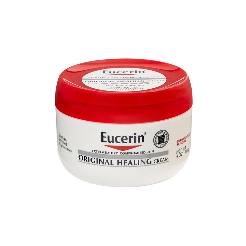 كريم مرطب خالي من العطور للبشرة الجافة من يوسيرين حجم 113غم -Original Healing Moisturizing Cream By Eucerin 113g