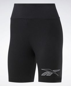 Reebok Womens Legging Athletic Workout Shorts شورت ضيق رياضي من ريبوك للنسار لون أسود