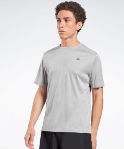 Reebok Men's Mottled jersey T-shirt- Silver - تيشيرت ريبوك موتلد جيرسي للرجال لون سكني