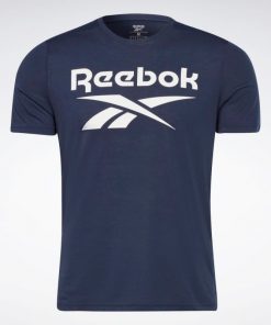 Reebok Mens' Workout Ready Supremium Graphic Tee- تيشيرت ريبوك وورك اوت للرجال لون كحلي