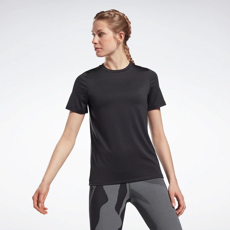 Reebok Women's Workout Ready Speedwick T-Shirts-تيشيرت ريبوك وورك اوت ريدي للنساء لون أسود