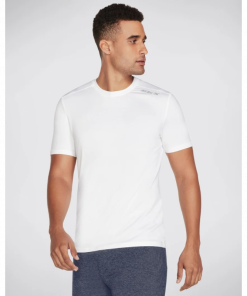 تيشيرت سكيتشرز سكيتش اير للرجال لون ابيض-Skechers Mens' Skech-Air Tee