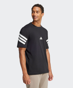 adidas Mens' Future Icons 3-Stripes Tee - Black