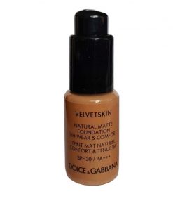 Dolce E Gabbana New Velvet Skin Foundation 15 ML355 Tester cinnamon -كريم أساس تستر من دولتشي اند غابانا 15 مل درجة 355 cinnamon