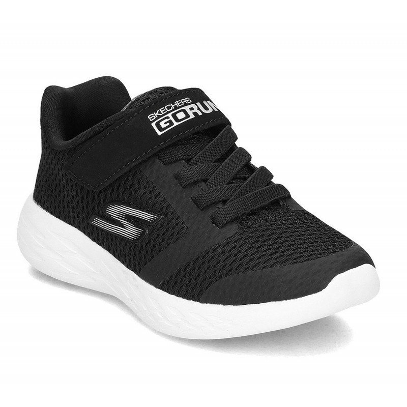 حذاء سكيتشرز جو رن 600 - روكسلو للأطفال لون أسود وابيض - Skechers Kid's GO RUN 600 - Roxlo Shoes