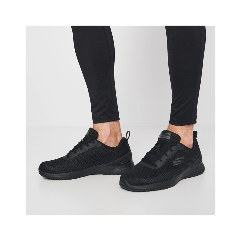حذاء سكيتشرز سكيتش اير دياناميت بليتون للرجال لون أسود ونعل أسود- Skechers Men's Skech-Air Dynamight - Bliton Shoes