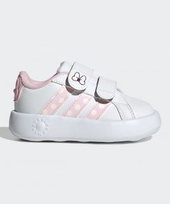 adidas Kids' x Disney Minnie Mouse Grand Court Shoes - White