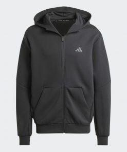 Adidas Mens' Designed for Training Full-Zip Track Jacket - Black