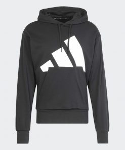 adidas Mens' Essentials Big Logo French Terry Hoodie - Black
