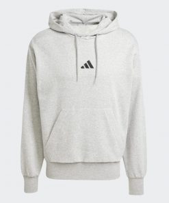 Adidas Mens' Essentials Feelcozy Fleece Hoodie - Grey