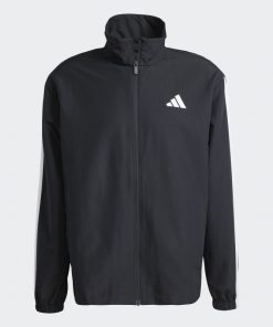 Adidas Mens' Sportswear Basic 3-Stripes Woven Track Suit - Black