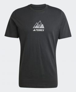 adidas Mens' Terrex Outdoor Athlete Graphic Tee - Black