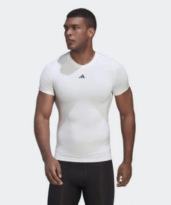 adidas TECHFIT TRAINING TEE تيشريت شبابي سبورت لون أبيض