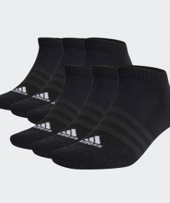 adidas Unisex' Cushioned Sportswear Low-Cut Socks 6 Pairs - Black