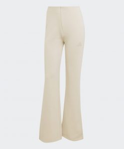 Adidas Womens' Soft Lux Flared Pants - Beige