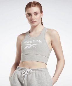 Reebok Women's Identity Sports Bra- صدرية رياضية من ريبوك لون رمادي فاتح