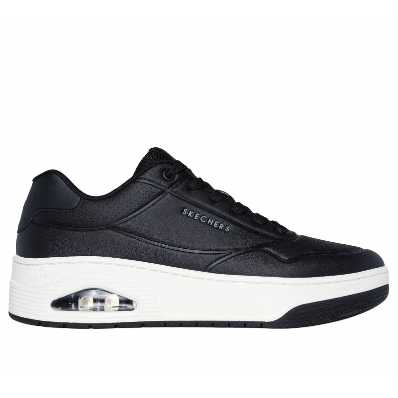 Skechers Men's Uno Court Shoes - حذاء سكيتشرز أونو- كورت للرجال لون اسود ونعل أبيض