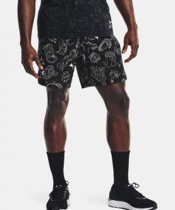 Under Armour Men's Launch 7" Run Your Face Off Shorts - شورت أندر آرمر لانش 7 رن يور فيس اوف للرجال لون أسود