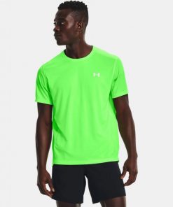 Under Armour Men's Speed Stride 2.0 T-Shirt - تيشيرت أندر آرمر سبيد سترايد 2.0 للرجال لون أخضر فسفوري