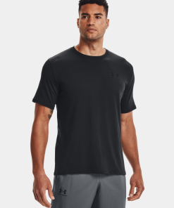 Under Armour Men's SUA Left Chest Logo Short Sleeve T-Shirt - تيشيرت أندر آرمر سبورت ستايل ليفت تشيست بأكمام قصيرة للرجال لون أسود