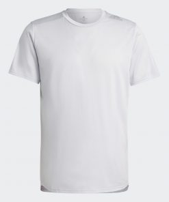 تيشيرت اديداس ديزايند ٤ راننينغ للرجال لون رمادي فاتح- adidas Mens' Designed 4 Running Tee - Grey