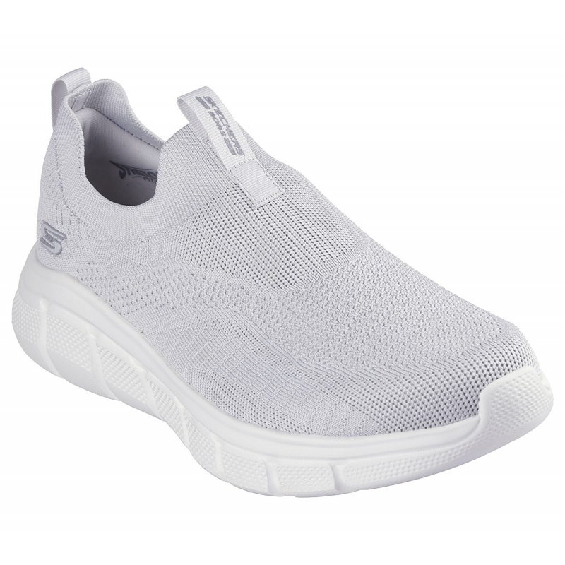 حذاء سكيتشرز بوبس سبورت بي فيلكس للرجال لون رمادي فاتح ونعل ابيض-Skechers Men's BOBS Sport B Flex - Frigid Edge Shoes