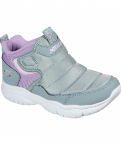 حذاء سكيتشرز فليس بلاست للأطفال لون رمادي وبنفسجي-Skechers Kids' Flex Blast Shoes