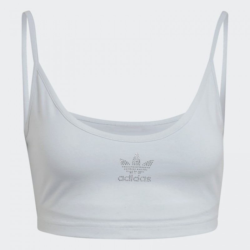 حمالة صدر بلوزة بنمط صدرية توب بطباعة شعار الماركة من اديداس للنساء لون سكني Adidas 2000 LUXE BRA TOP