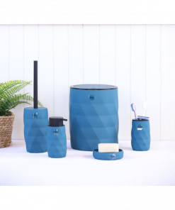 طقم اكسسوارات حمام 5 قطع LUMINOUS BLUE & BLACK