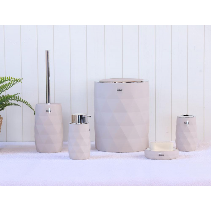 طقم اكسسوارات حمام 5 قطع LUMINOUS SMOKE & SILVER