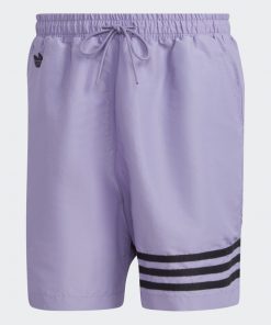 شورت اديداس اديكلر للرجال لون بنفسجي- adidas Mens' Adicolor Neuclassics Shorts - Purple